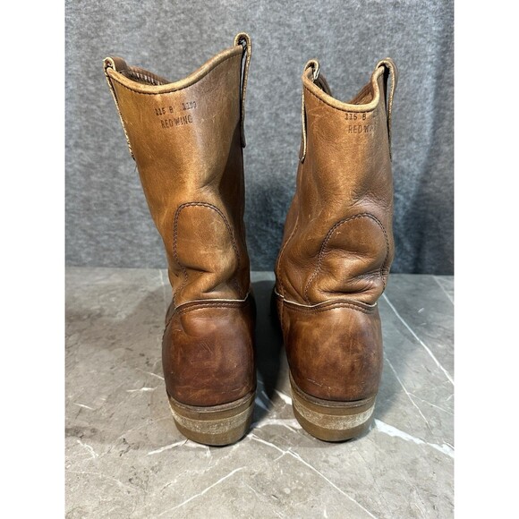 VTG Red Wing Pecos Western Work Boots  Mens 11.5 B Brown Leather Pull On USA main image 10